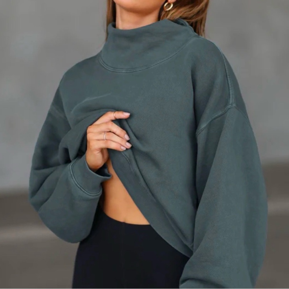 Joah Brown Mockneck Sweatshirt
